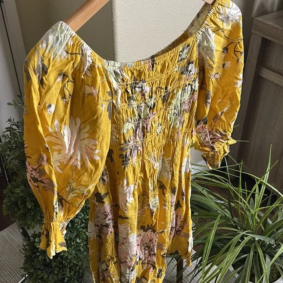 H&M Yellow Floral Dress Size XS - Picture 2 of 8